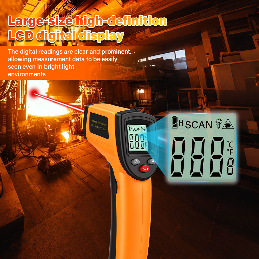 Industrial Infrared Laser - Thermomètre infrarouge numérique sans contact, thermomètre