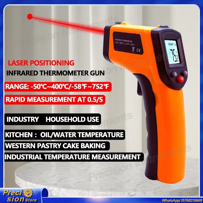 Industrial Infrared Laser - Thermomètre infrarouge sans contact, thermomètre laser,