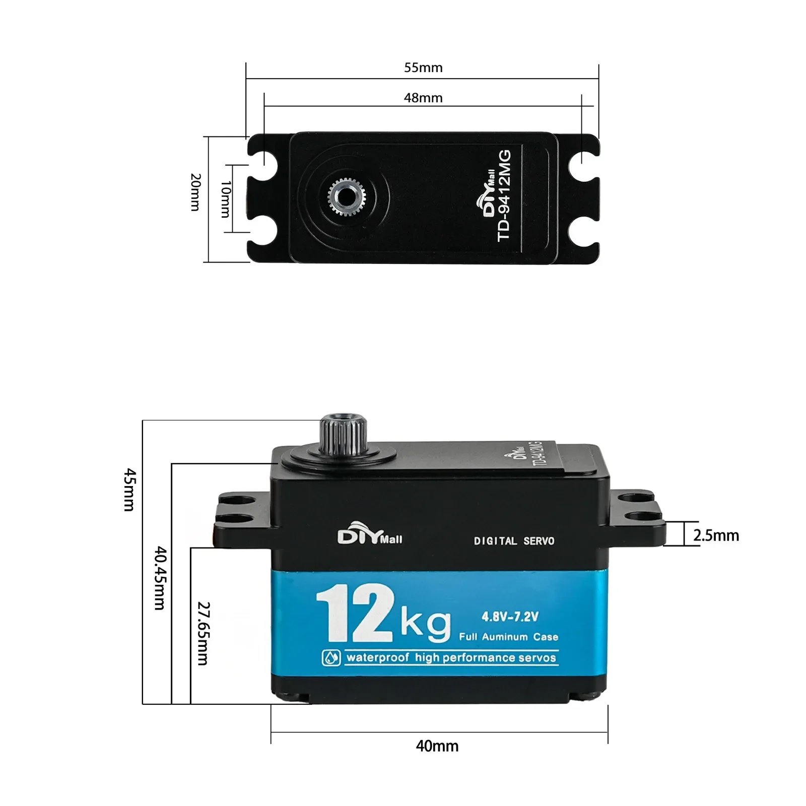 12KG TD-9412MG Couple ÉWerFull - Servo Motor Cnc avis et prix