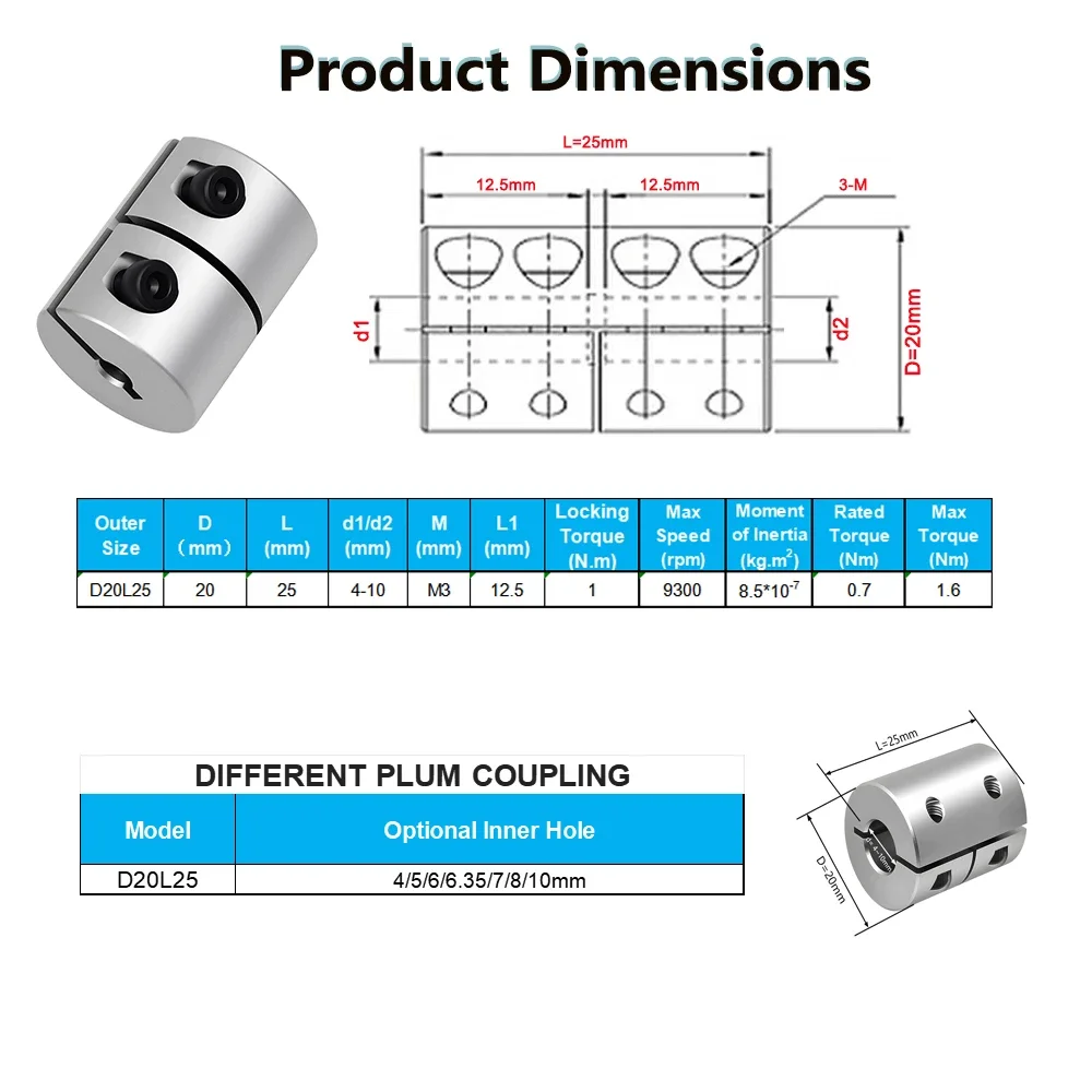 Accouplement rigide 25mm de lo - Servo Motor Cnc avis et prix