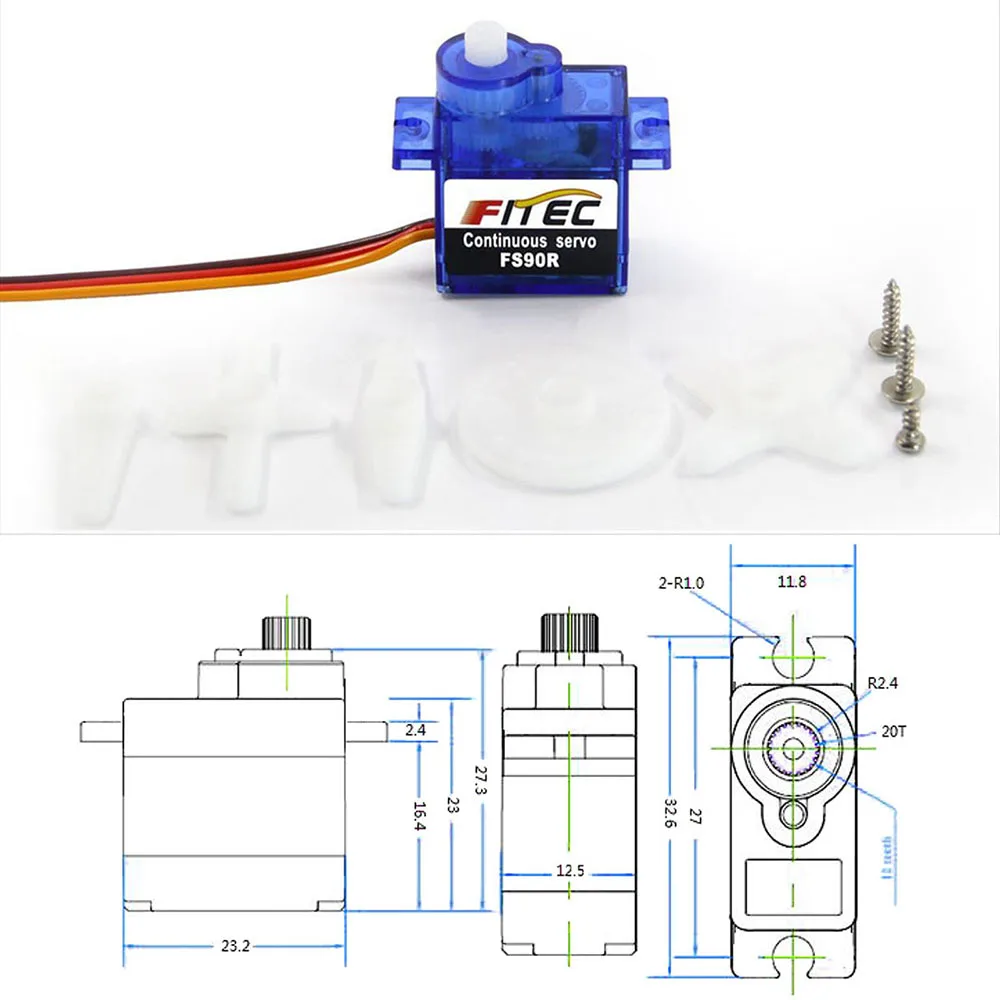 Feetech Mini FS90R Micro Servo - Servo Motor Cnc avis et prix