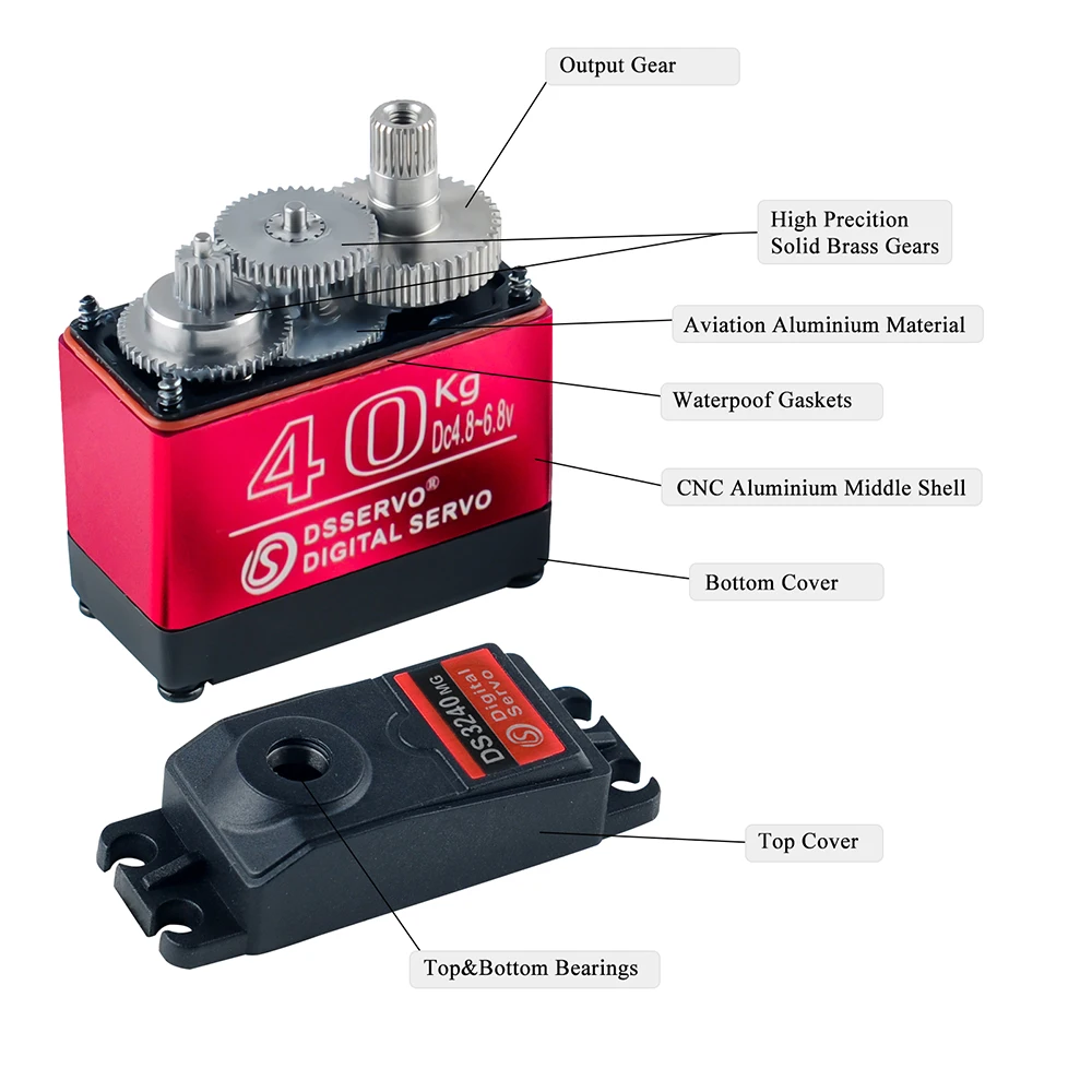 40KG Dsservo DS3240 grand coup - Servo Motor Cnc avis et prix