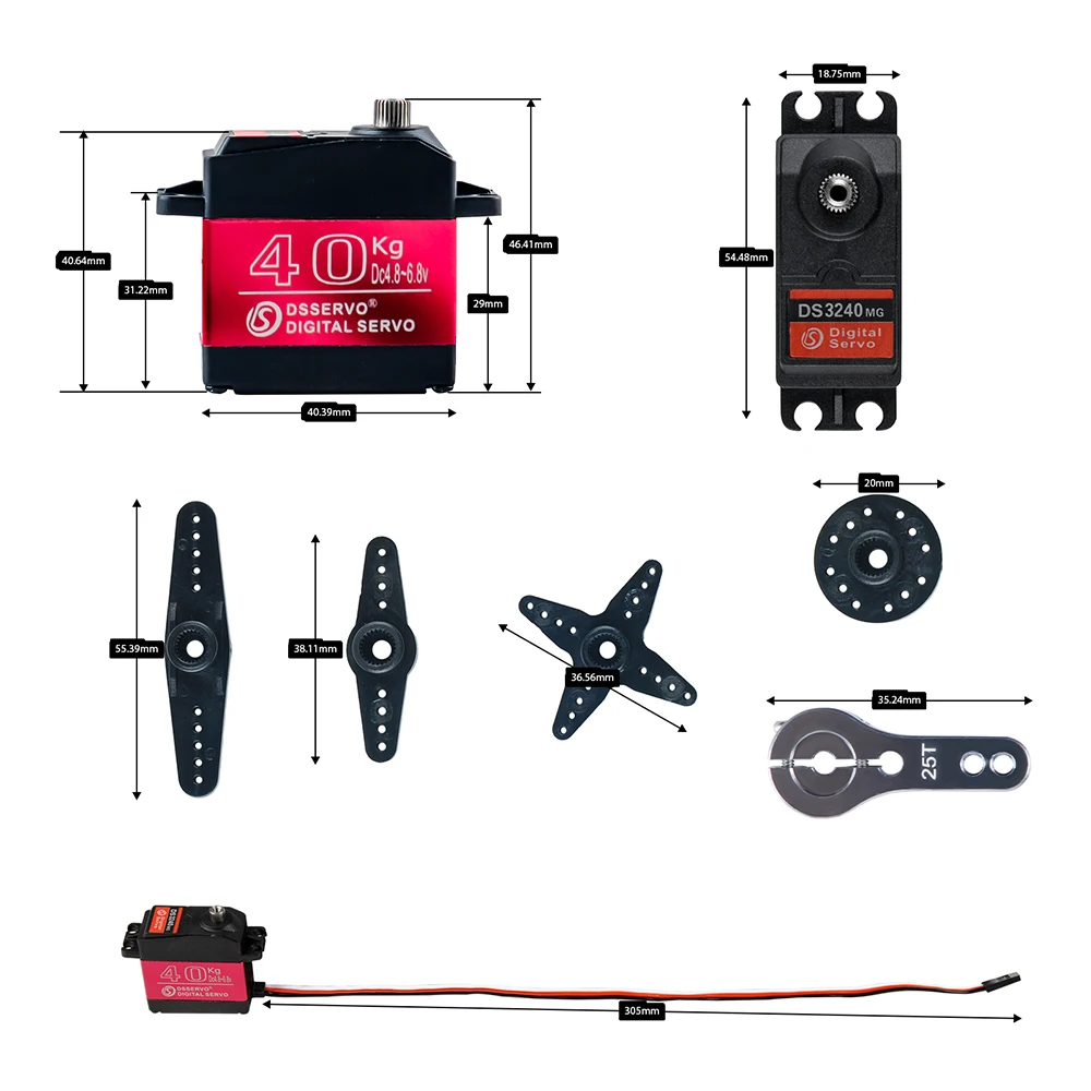 40KG Dsservo DS3240 grand coup - Servo Motor Cnc avis et prix