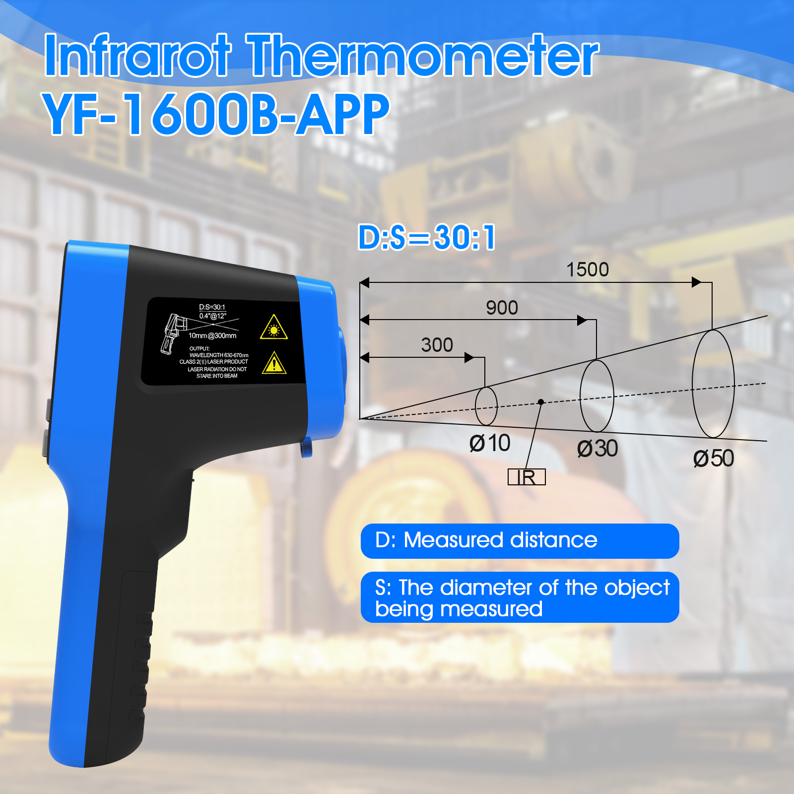Thermomètre industriel -50°C ℃ - Industrial Laser Types avis et prix